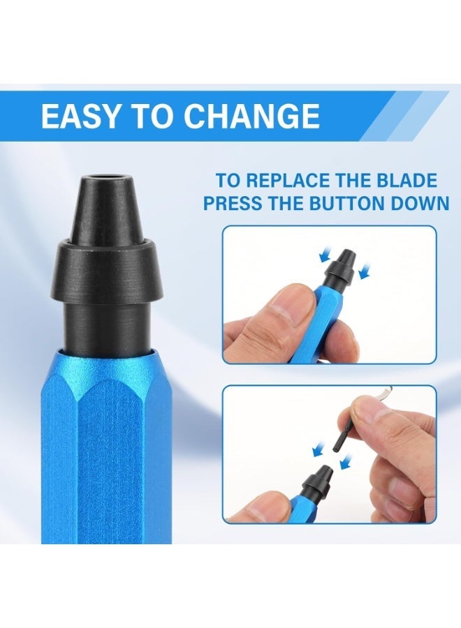 BIGTHREE 15 PCS Deburring Tools, Deburring Knife, Deburring Scraper, with Knife Bar, Efficient Deburrings, for Metal, Resin, Copper, Plastic, PVC Pipes, 3D Printing Burr Removal Reamer Tool. - Image 4