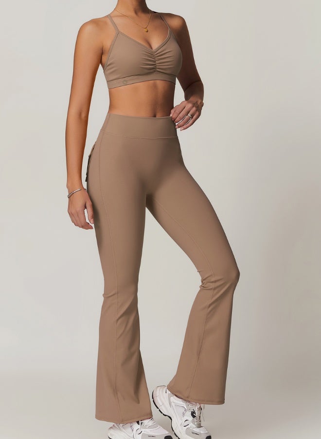 كون.يوغا حمالة صدر رياضية نسائية بياقة على شكل حرف - Image 5