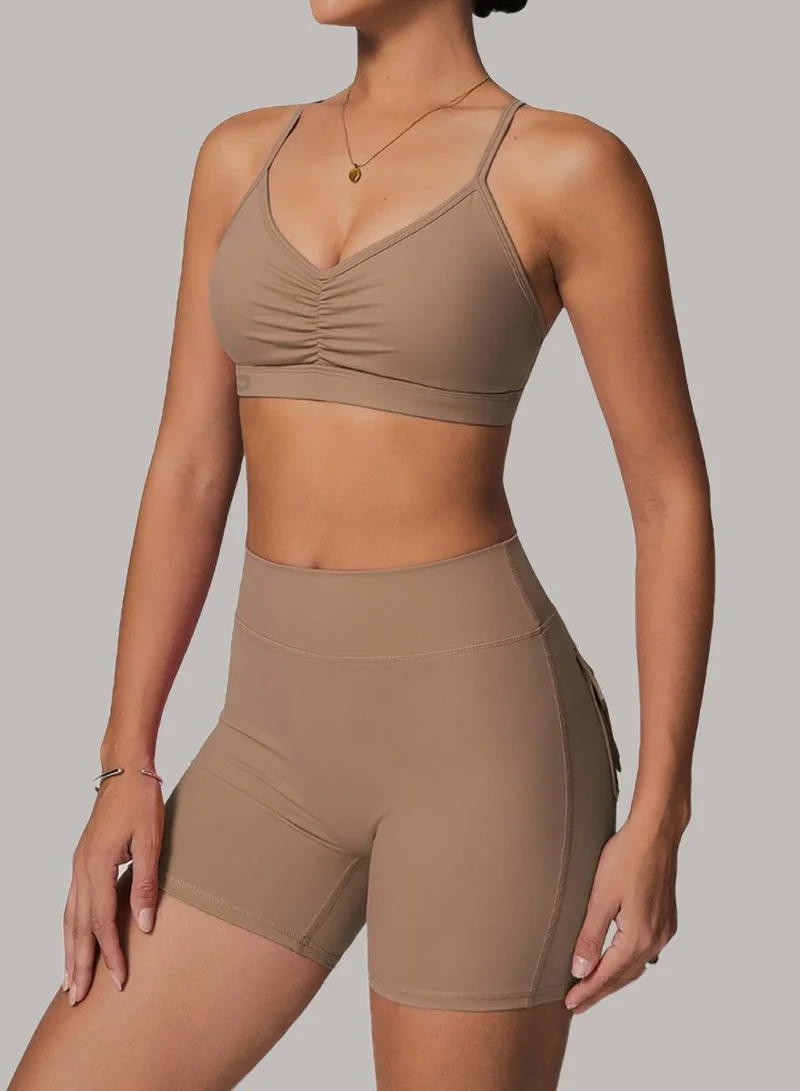 Womens V-Neck Sports Bra