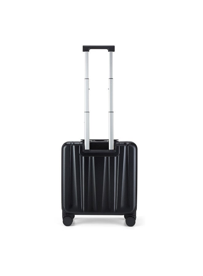 Hanke Luggage Suitcase For Men And Women, Carry-on Travel Case, 18-inch, Ink Jade Black, Password Lock, Storefront Front Side Opening, Aluminum Frame - Image 4
