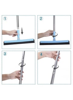Alissa Long Handle Dust Pan with Broom Wiper Combination Cleaning Tools for Household 3 in 1 Long Handle Dustpan Brush Wiper Set  - Image 4