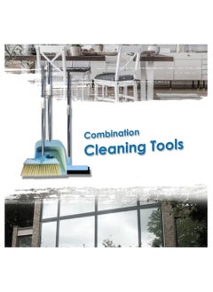 Alissa Long Handle Dust Pan with Broom Wiper Combination Cleaning Tools for Household 3 in 1 Long Handle Dustpan Brush Wiper Set  - Image 3