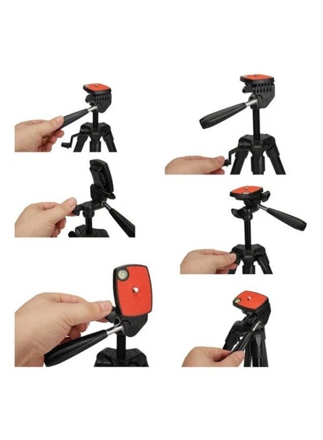 Jmary KP-2205 Tripod Stand for DSLR, Mirrorless Cameras, Smartphones, Aluminum Alloy, 360° Rotation, 134 cm Max Height, 2.4 kg Capacity - Image 5