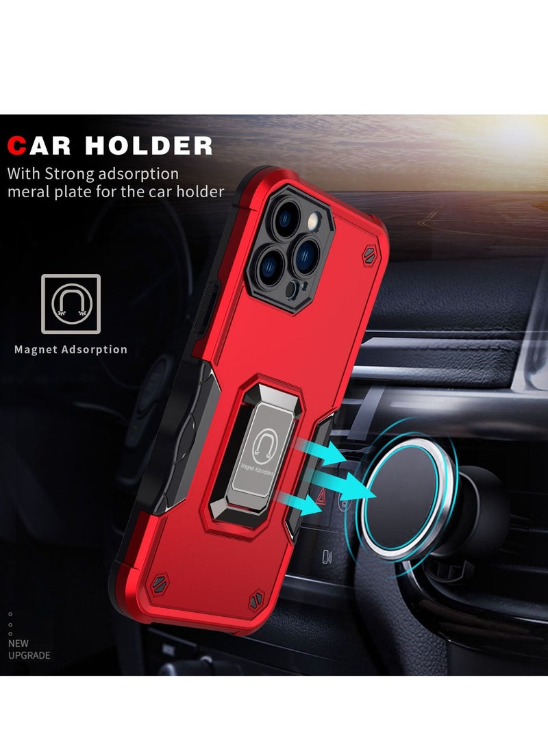 GULFLINK Hard Plastic Back Cover Phone Protect Case With Magnetic Ring for Apple iPhone 14 Pro Max White - Image 3