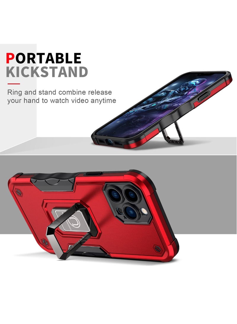 GULFLINK Hard Plastic Back Cover Phone Protect Case With Magnetic Ring for Apple iPhone 14 Pro Max White - Image 2