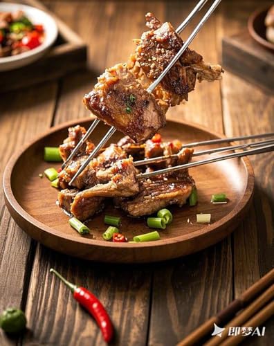 Kakamono Carving Fork Stainless-Steel Meat Fork 13" BBQ Fork, Long Metal Chef Pro Kitchen Forks for Barbecue, Serving, Cooking, Grilling, Roasting - Image 2