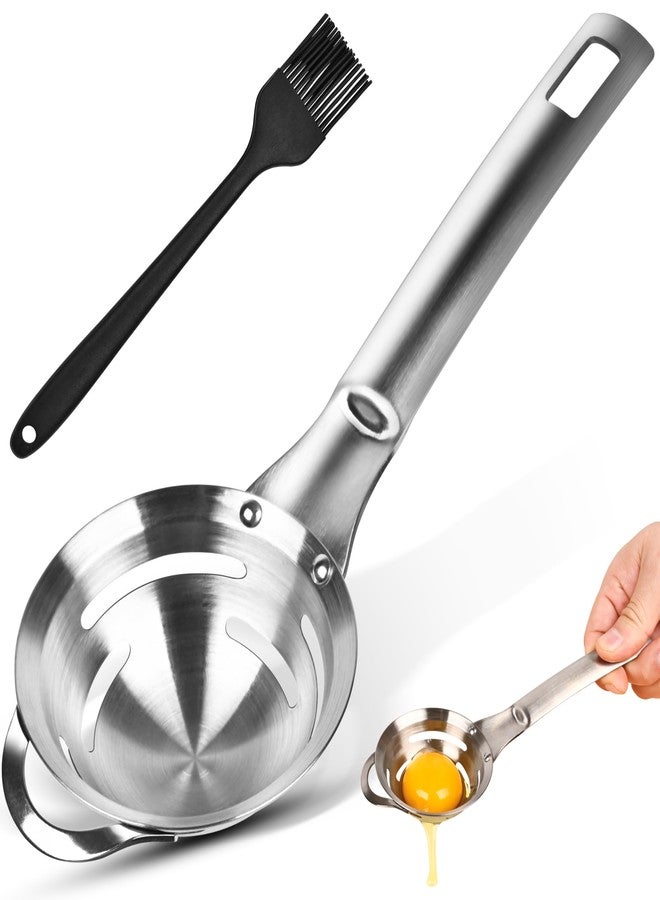 BooMetCheer Stainless Steel Egg Yolk White Separator for Raw Eggs,6-Hole Design, Quick Egg Yolk & White Separation, Kitchen Tool for Cooking & Baking - Image 1