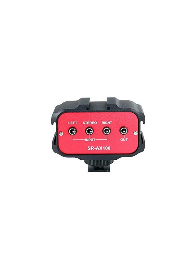 Saramonic SR-AX100 Universal Dual Channels Microphone Amplifier Audio Mixer Adapter Interview 3.5mm Jack & Cold Shoe Mount for Canon EOS T6i Nikon D3300 DSLR Camera Camcorder  - Image 2