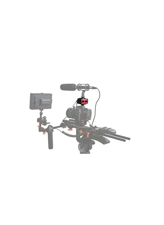 Saramonic - SR-AX100 Universal Dual Channels Microphone Amplifier Audio Mixer Adapter Interview 3.5mm Jack & Cold Shoe Mount for Canon EOS T6i Nikon D3300 DSLR Camera Camcorder - Image 1