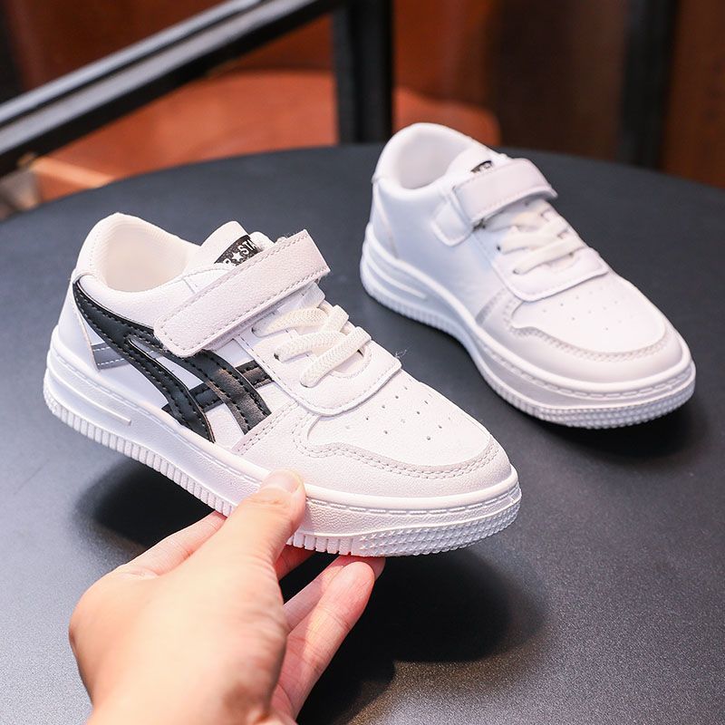 Girls' Shoes Leather Panel Shoes Low-Top All-Match Casual Sports Shoes Girls' Student Shoes - Image 1