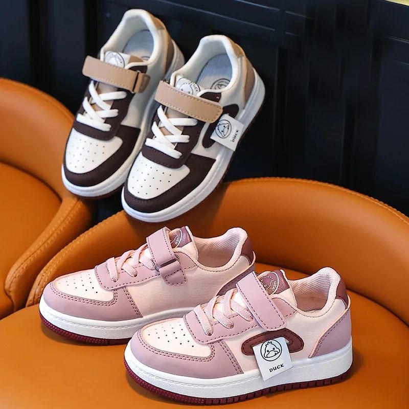 Girls' Shoes Leather Panel Shoes Low-Top All-Match Casual Sports Shoes Girls' Student Shoes - Image 4
