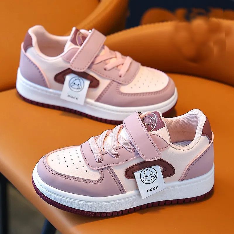 Girls' Shoes Leather Panel Shoes Low-Top All-Match Casual Sports Shoes Girls' Student Shoes - Image 3