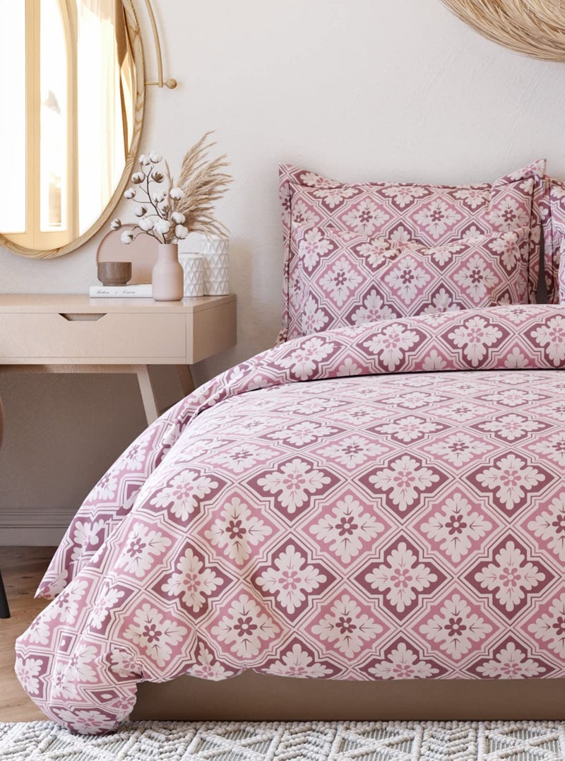 Subtlespreads Premium Cotton Feel Summer Cool Elastic Fitted Bedsheets King Size with 2 Pillow Covers || Bedsheets for Double Bed with Elastic Fitting (King Fitted, Pink Bubbles) - Image 3
