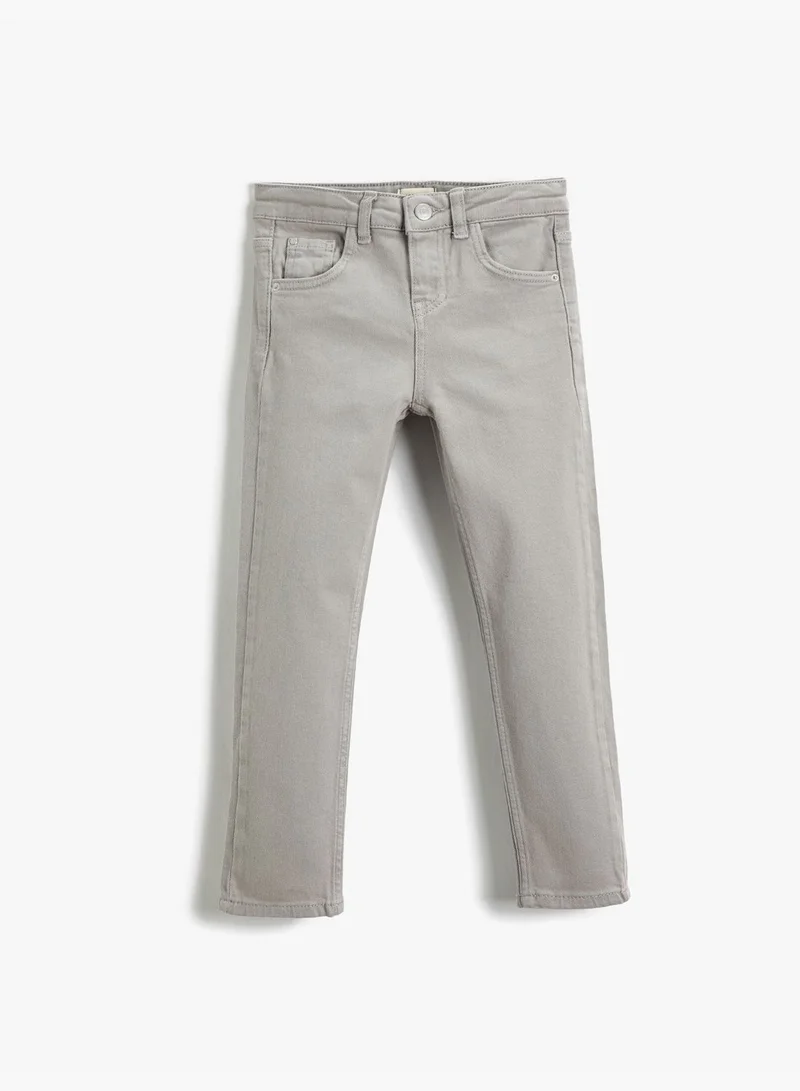 KOTON Straight Jean - Relax Cut Pockets Medium Rise
