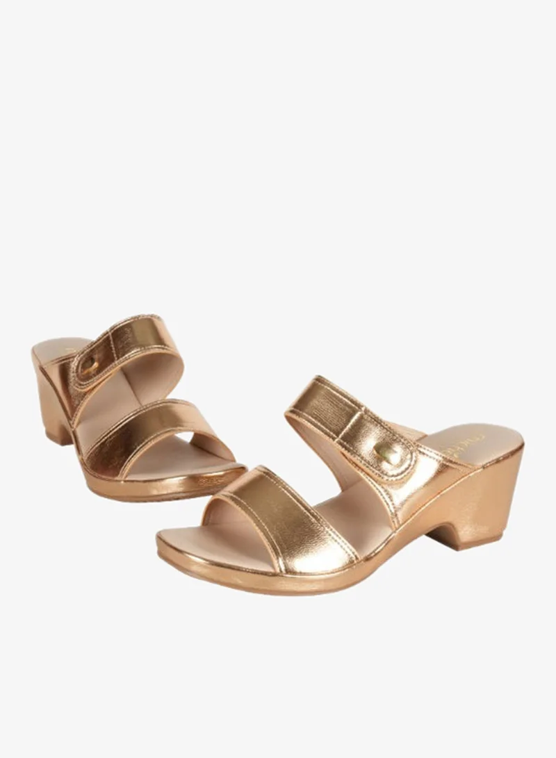 Michelle Morgan Rose Gold 092-2951 Michelle Morgan Ladies Block Heels Sandals4RJ21B Rose Gold for Women | Best Price UAE