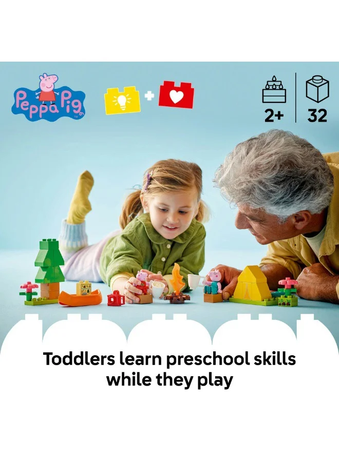 ليغو مجموعة بناء رحلة التخييم من ليغو® DUPLO®‎ Peppa Pig مع زورق 10452