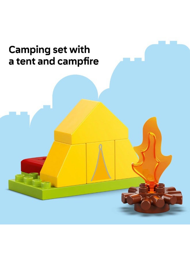 ليغو لعبة تعليمية دوبلو بيبا بيج رحلة تخييم للأطفال الصغار - Image 4