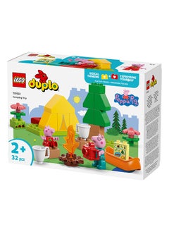 LEGO DUPLO Peppa Pig Camping Trip with Daddy - Montessori Toys for 2+ Year Old Girls & Boys - incl. a Tent, Canoe, Campfire and 2 Figures - Motor Skills & Colour Matching - 10452 (32 pieces)  - Image 3