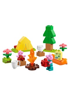 LEGO DUPLO Peppa Pig Camping Trip with Daddy - Montessori Toys for 2+ Year Old Girls & Boys - incl. a Tent, Canoe, Campfire and 2 Figures - Motor Skills & Colour Matching - 10452 (32 pieces)  - Image 5