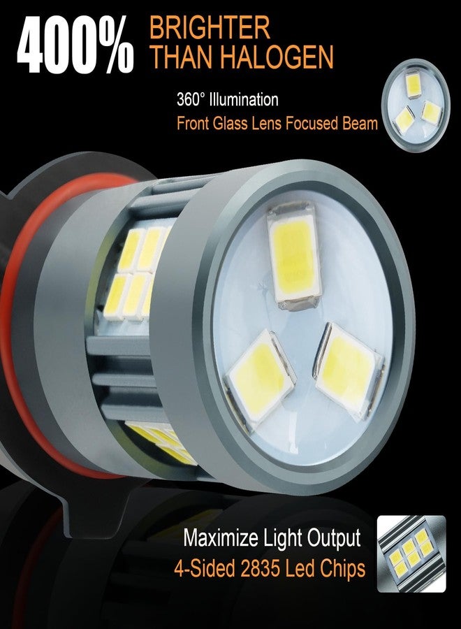 iFunyLED H10 LED Fog Bulbs, Super Bright 9145 9140 LED Fog Lights 6500K Cool White, Plug and Play, Replacement Lights for Cars Trucks SUV, Pack of 2 - Image 4