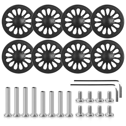 Volein 8 Pcs Replacement Luggage Rubber Wheels 2 inch, 50mm Suitcase Spinner Wheel Repair Repair Set, Wear-Resistant Trolley Casters (VA6, 50 mm) - Image 1