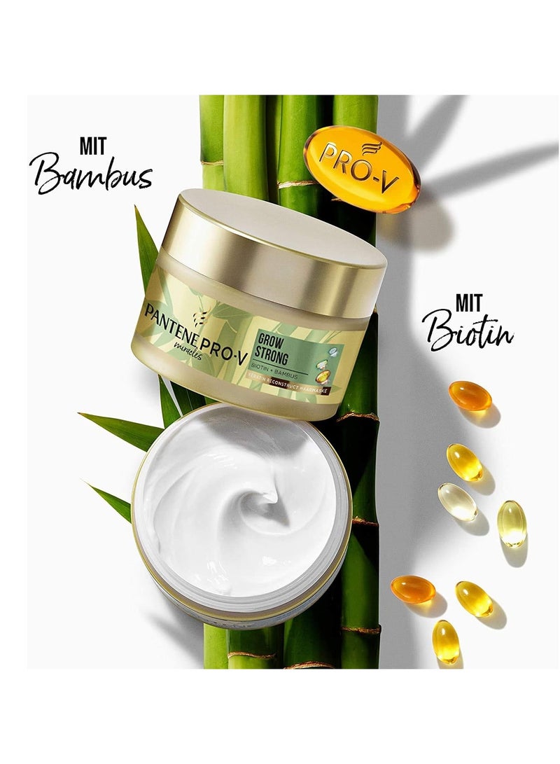 Pantene Pro-V Miracles Strong & Long Keratin Hair Mask with Bamboo & Biotin helps reduce hair loss. Deep Conditioning Hair treatment for damaged hair, 300ml - Image 2