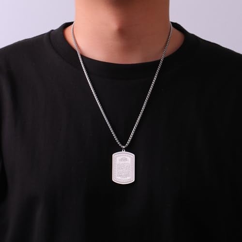 VASSAGO Islam Koranic Ayatul Kursi Necklace Muslim Surah Quran Allah Arab Pendant Necklace Fashion Ramadan Jewelry Gifts - Image 3