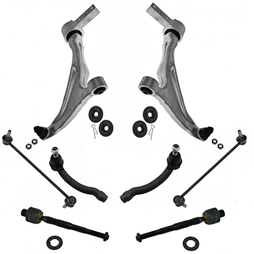 TRQ Front Steering & Suspension Kit Control Arm with Ball Joint Sway Bar Stabilizer Link Tie Rod Compatible with 2009-2015 Honda Pilot - Image 1