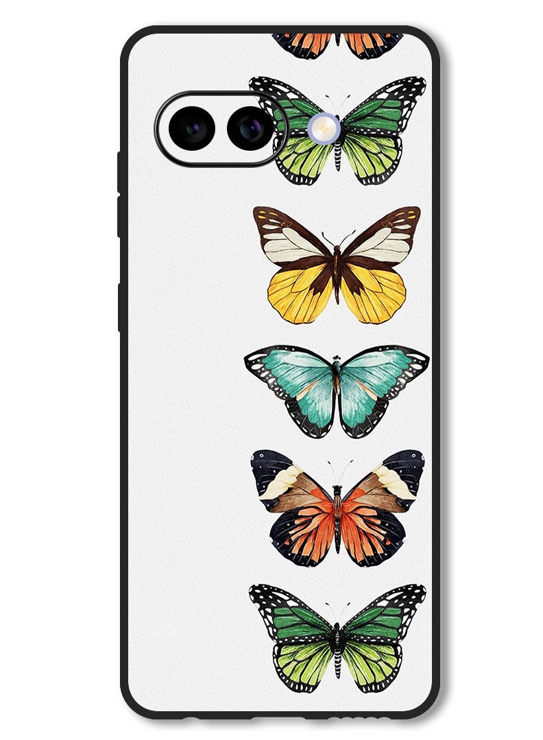 Theodor Case Compatible with Google Pixel 9A Protection Shockproof Bumper Cover Butterflies - Image 1