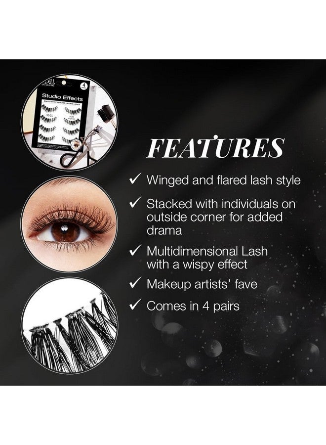 ARDELL Studio Effects Demi Wispies For Women (4 Pk), Long & Black Fibers False Eyelash, Bold & Full Volume, Flared & Winged Styled - Image 4