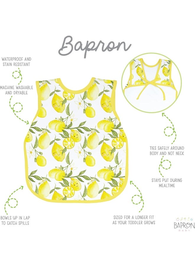 BapronBaby BapronBaby Fresh Lemon Bapron - No Neck Tie Safer Bib for Baby & Toddler  - Image 2