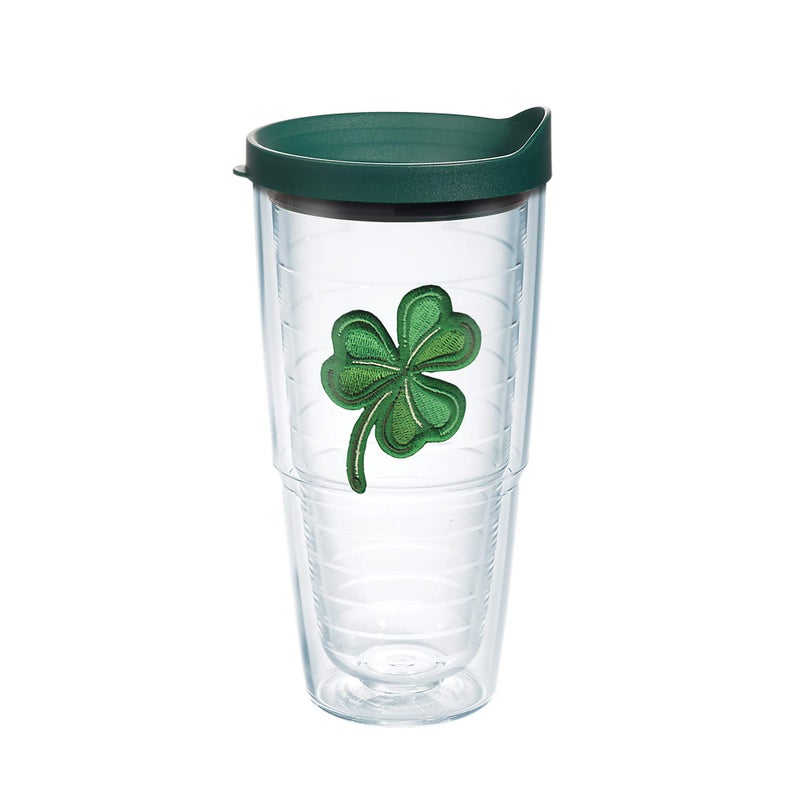 Tervis Shamrock Made in USA Double Walled Insulated Tumbler Travel Cup Keeps Drinks Cold  Hot 24oz Classic