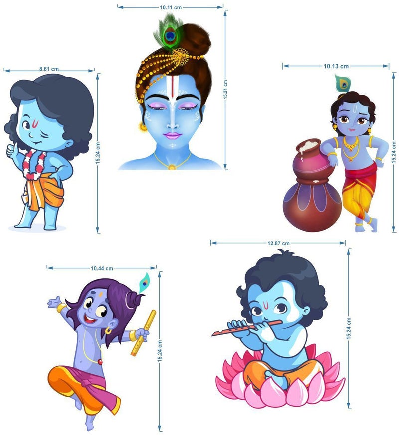 Eja Art Royal Peacock Krishna Switch Board Sticker - Image 3