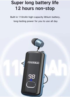 Fineblue Fineblue F580 Clip-on Lotus Wireless Headset Bluetooth 5.3 Headphones with Mic Power Display Earbud Noise Cancelling Auriculares  - Image 5