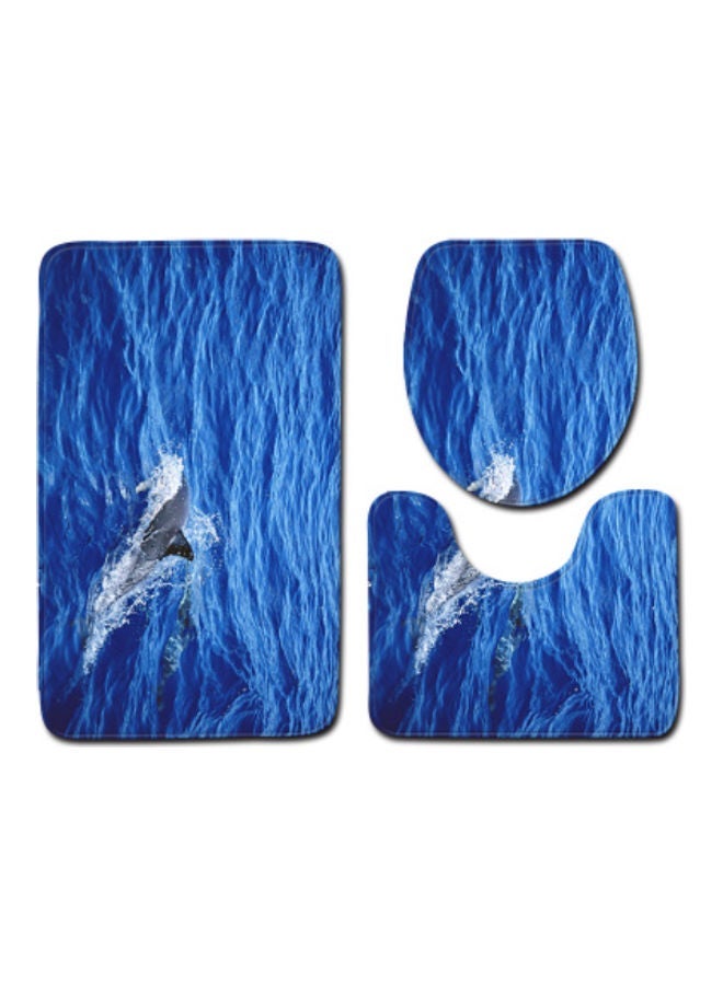 NIBEMINENT 3-Piece Bath Mat Accessory Set multicolour 75x45cm