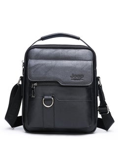 Jeep 3-Piece PU Leather Fashionable Crossbody Bag Matching Handbag, Short Double Fold Leather Wallet, Black  - Image 2