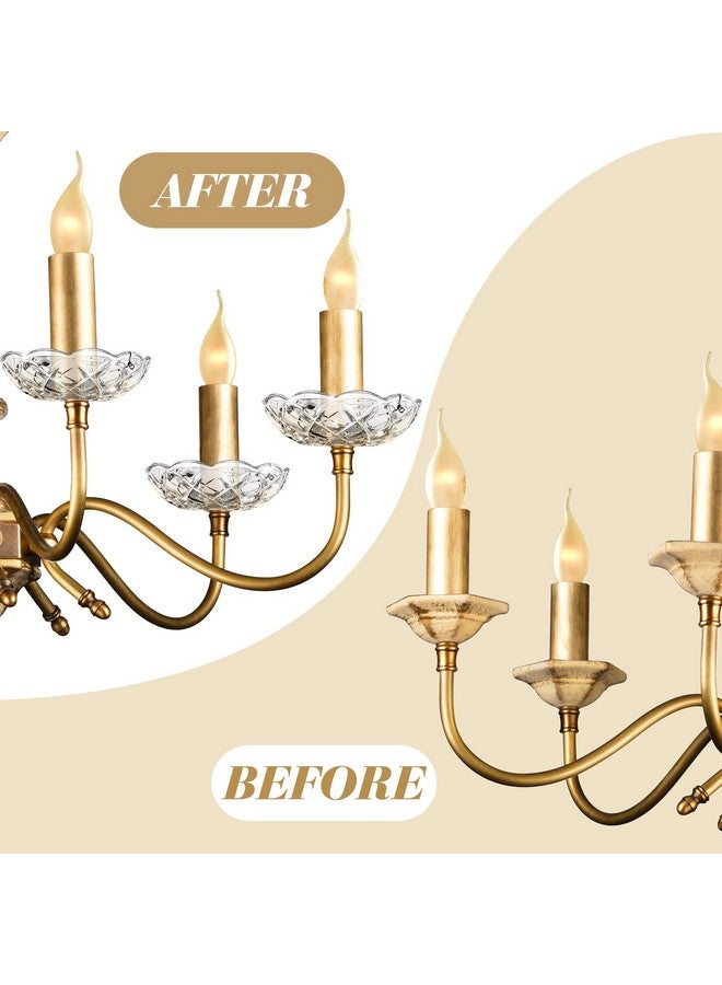 Bonuci 6 Pcs Chandelier Bobeche 4 Side Holes 4 Inch Chandelier Clear Bobeche Lamp Elegant Chandelier Parts Cups for Hanging Chandelier Wedding Birthday Party Decor(Crystal, Classic Style) - Image 4