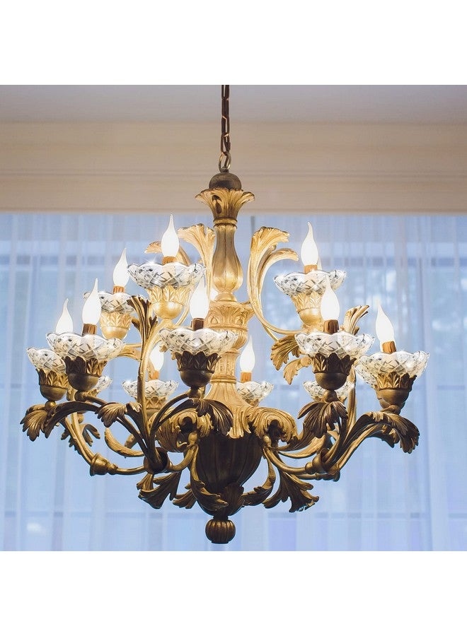 Bonuci 6 Pcs Chandelier Bobeche 4 Side Holes 4 Inch Chandelier Clear Bobeche Lamp Elegant Chandelier Parts Cups for Hanging Chandelier Wedding Birthday Party Decor(Crystal, Classic Style) - Image 5