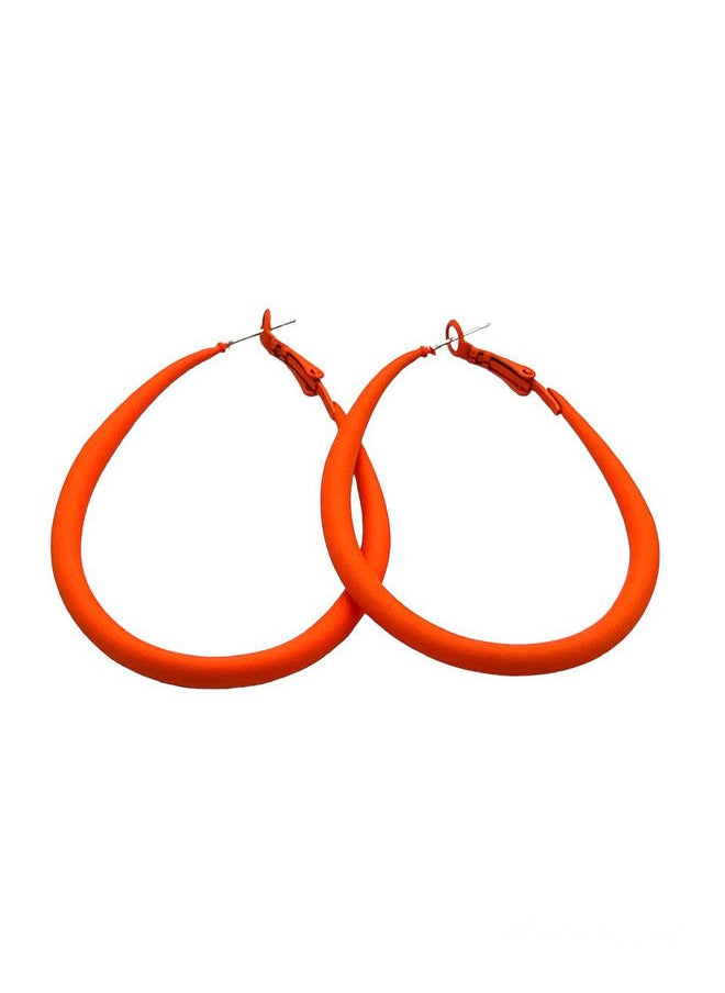 FLUFFY - Egg Shape Earring Of Fluffy Women's Accessories-Orange - Image 1