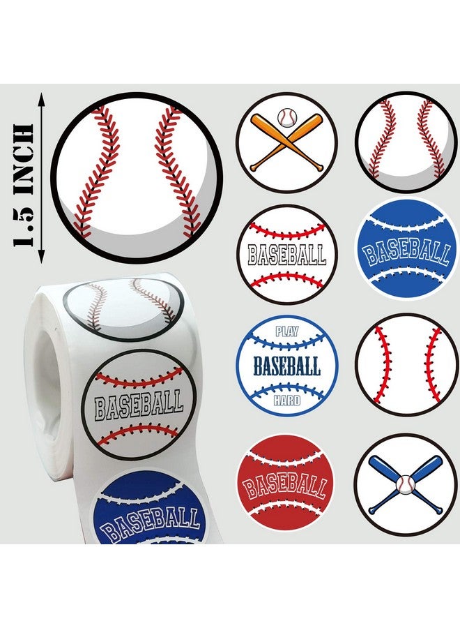 كوبا بلاي 500 قطعة من ملصقات بيسبول - لوازم حفلات البيسبول الرياضية والديكورات والهدايا وحاويات الجرار والحروف والملصقات اليدوية - Image 2