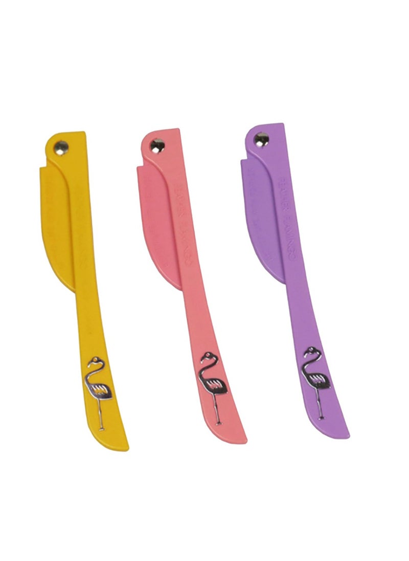 Feather Pack Of 12 Facial Touch-Up Razor Multicolour  - Image 2