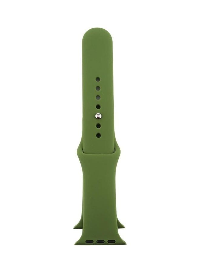 NIBEMINENT Replacement Watchband for Apple Watch Series 7/6/5/4/3/2/1/SE 42/44/45mm Pinewood Green - Image 5