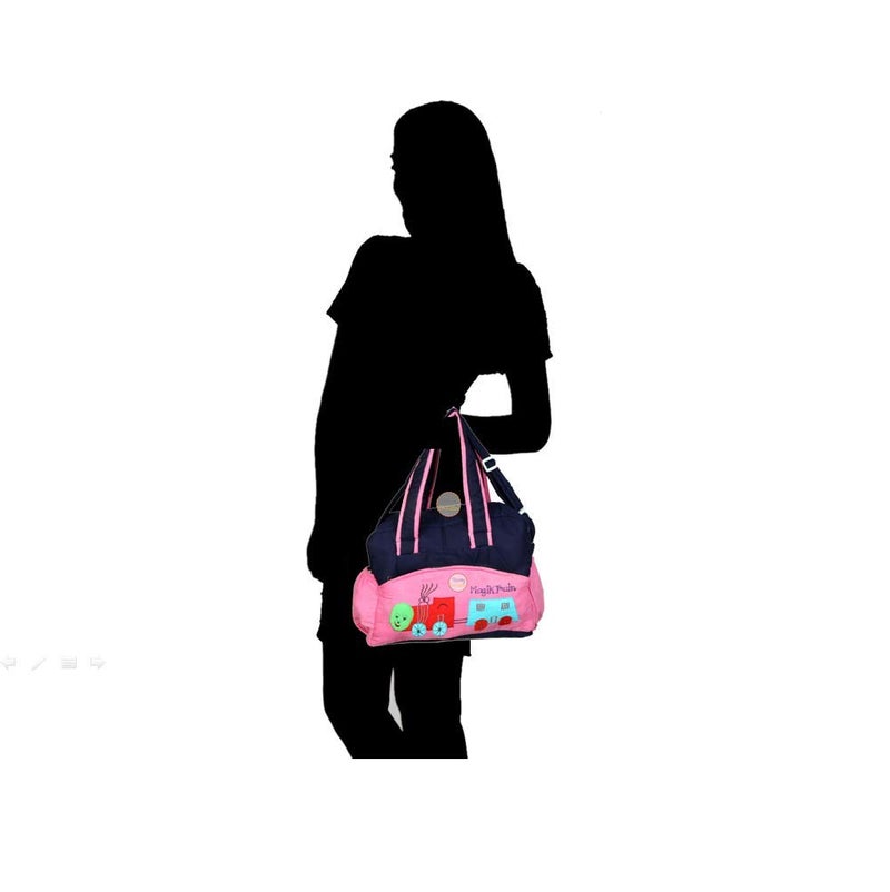 Unique Ideas New Born Baby Multipurpose Polyester Diaper/Mother Bag with Holder Diaper Changing Multi Compartment (Pink Regular, Medium)(Pack of 1) - Image 5