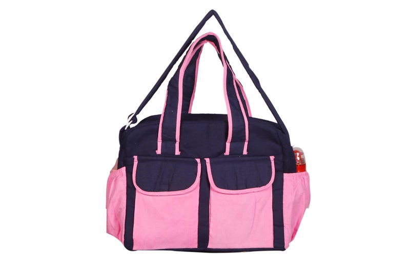 Unique Ideas New Born Baby Multipurpose Polyester Diaper/Mother Bag with Holder Diaper Changing Multi Compartment (Pink Regular, Medium)(Pack of 1) - Image 2