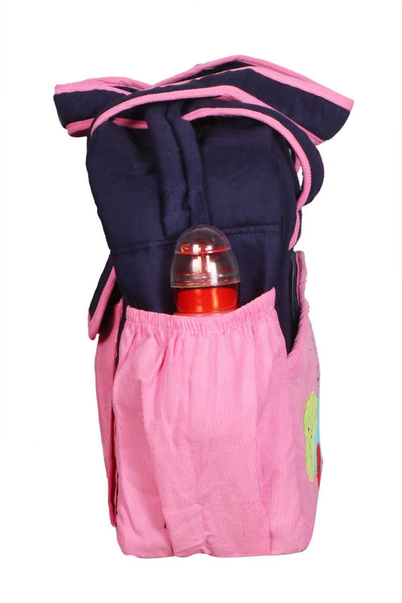 Unique Ideas New Born Baby Multipurpose Polyester Diaper/Mother Bag with Holder Diaper Changing Multi Compartment (Pink Regular, Medium)(Pack of 1) - Image 3