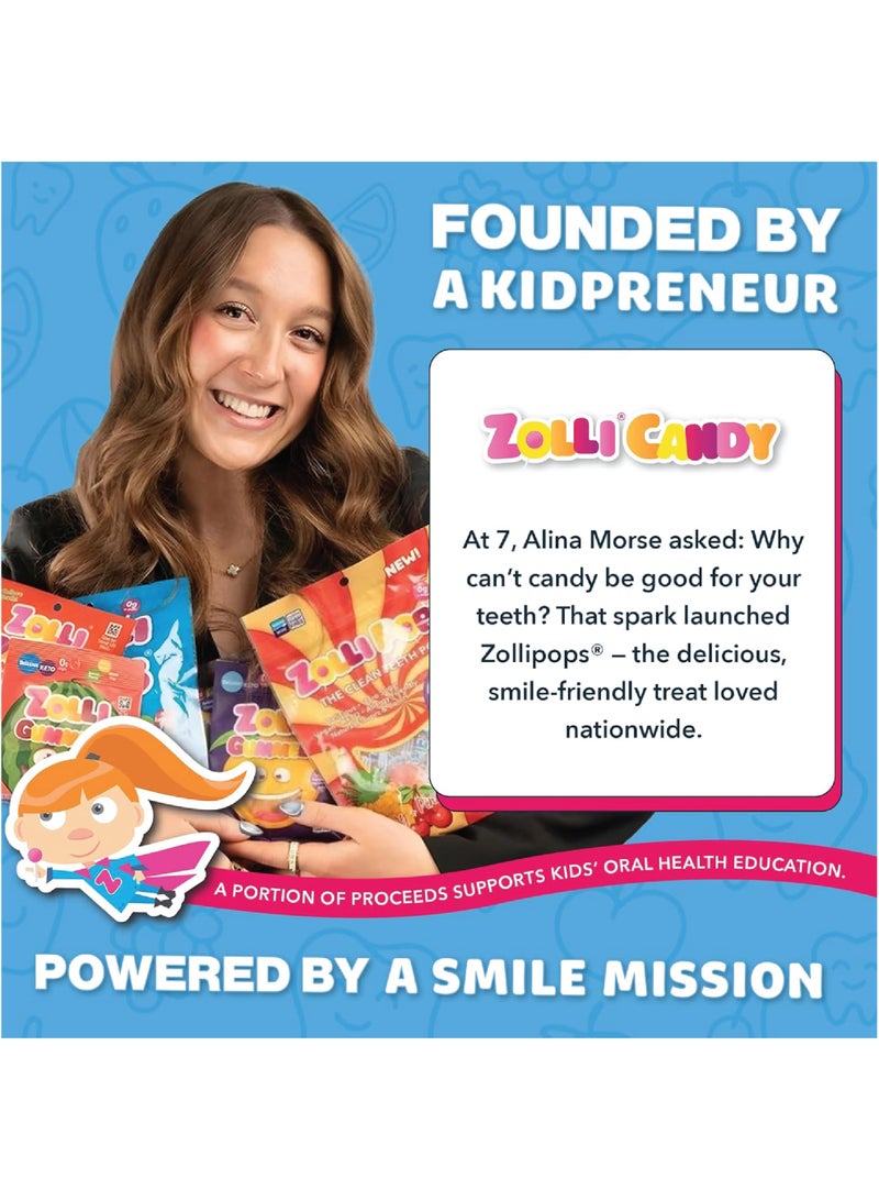 Zollipops Anti-Cavity Lollipops – Strawberry Flavor, Sugar-Free, 3.1oz, Xylitol Candy for Healthy Teeth, Kids & Adults - Image 5