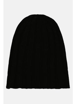 Reserved Kids Girl Plain Knitted Beanie Hat, Black 