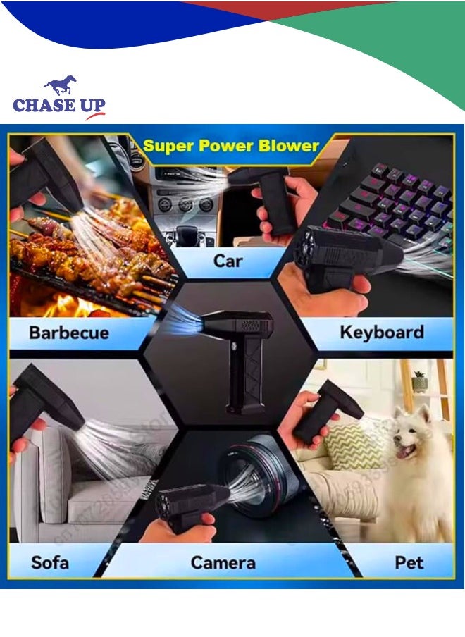 Chase Up Air Blower – Adjustable Speed Mini Air Duster 130,000 RPM | Turbo Handheld Jet Blower for Cleaning Electronics, Camping, Outdoor Use – Portable High-Speed Jet Dry Blower  - Image 3