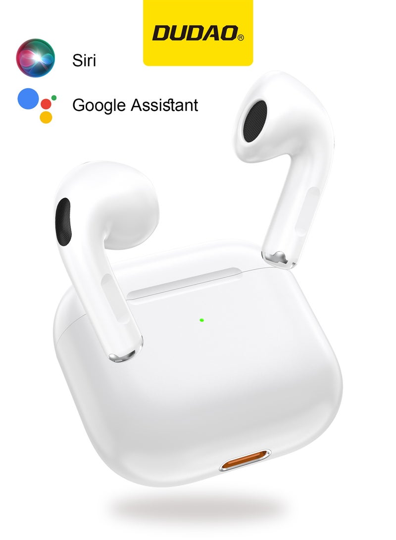 دوداو سماعات بلوتوث U6S، سماعات أذن لاسلكية حقيقية، صوت Hi-Fi، بلوتوث 5.3، عمر بطارية 50 ساعة، وزن خفيف 4 جرام، تحكم باللمس - Image 1