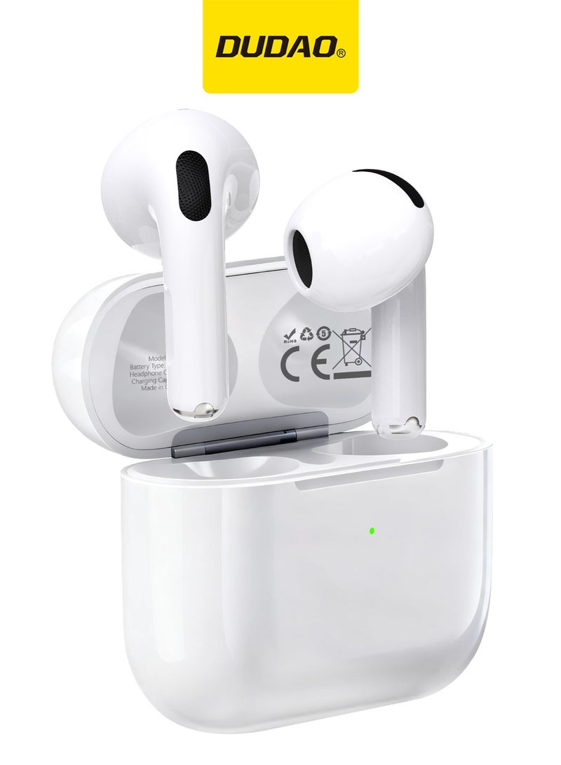 دوداو سماعات بلوتوث U6S، سماعات أذن لاسلكية حقيقية، صوت Hi-Fi، بلوتوث 5.3، عمر بطارية 50 ساعة، وزن خفيف 4 جرام، تحكم باللمس - Image 1